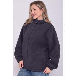 Толстовка женская 6225а флис (р-ры: 38-56) дымчатый