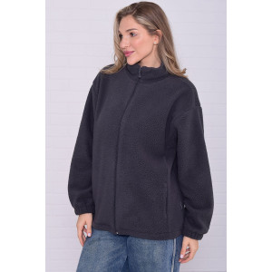 Толстовка женская 6225а флис (р-ры: 38-56) дымчатый