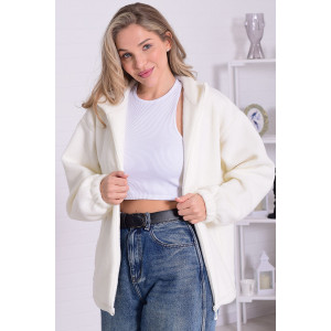 Толстовка женская 6225б флис (р-ры: 38-56) молоко Толстовка женская 6225б флис (р-ры: 38-56) молоко