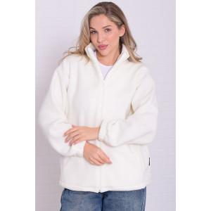 Толстовка женская 6225б флис (р-ры: 38-56) молоко Толстовка женская 6225б флис (р-ры: 38-56) молоко