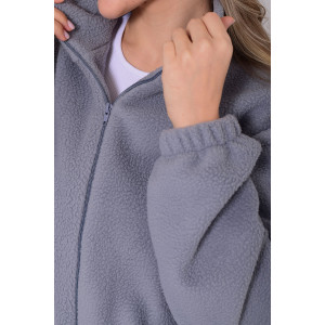 Толстовка женская 6225 флис (р-ры: 38-56) серый