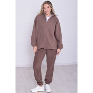 Толстовка женская 6225в флис (р-ры: 38-56) мокко