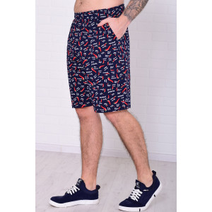 Шорты мужские 9173к кулирка (р-ры: 46-60) синий перчик Шорты мужские 9173к кулирка (р-ры: 46-60) синий перчик