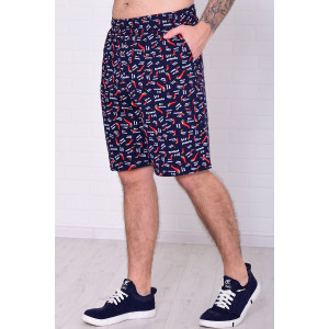 Шорты мужские 9173к кулирка (р-ры: 46-60) синий перчик Шорты мужские 9173к кулирка (р-ры: 46-60) синий перчик