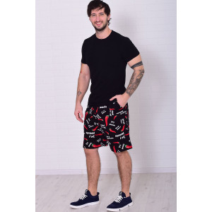 Шорты мужские 9173л кулирка (р-ры: 46-60) черный Шорты мужские 9173л кулирка (р-ры: 46-60) черный