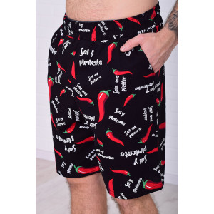 Шорты мужские 9173л кулирка (р-ры: 46-60) черный Шорты мужские 9173л кулирка (р-ры: 46-60) черный