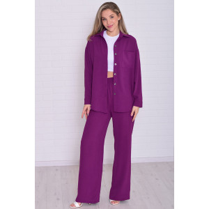 Костюм двойка женский 5352а костюмная ткань (р-ры: 42-56) лиловый