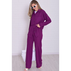 Костюм двойка женский 5352а костюмная ткань (р-ры: 42-56) лиловый