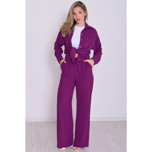 Костюм двойка женский 5352а костюмная ткань (р-ры: 42-56) лиловый