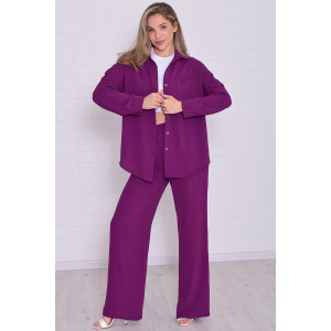 Костюм двойка женский 5352а костюмная ткань (р-ры: 42-56) лиловый