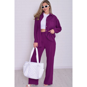 Костюм двойка женский 5352а костюмная ткань (р-ры: 42-56) лиловый