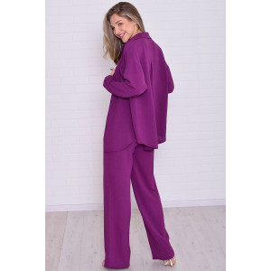 Костюм двойка женский 5352а костюмная ткань (р-ры: 42-56) лиловый