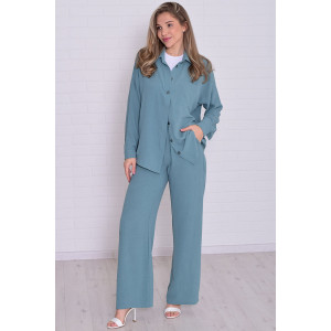 Костюм двойка женский 5352б костюмная ткань (р-ры: 42-56) полынь