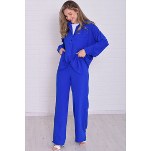 Костюм двойка женский 5352д костюмная ткань (р-ры: 42-56) сапфир