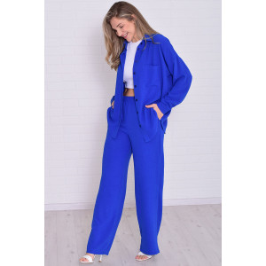 Костюм двойка женский 5352д костюмная ткань (р-ры: 42-56) сапфир