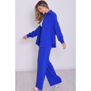 Костюм двойка женский 5352д костюмная ткань (р-ры: 42-56) сапфир