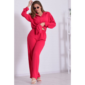 Костюм двойка женский 5352е костюмная ткань (р-ры: 42-56) алый