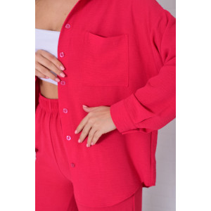 Костюм двойка женский 5352е костюмная ткань (р-ры: 42-56) алый