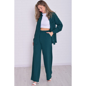 Костюм двойка женский 5352г костюмная ткань (р-ры: 42-56) изумруд