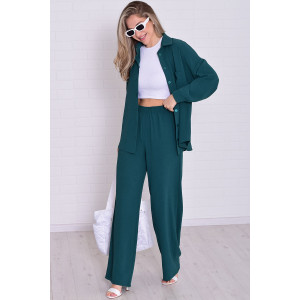 Костюм двойка женский 5352г костюмная ткань (р-ры: 42-56) изумруд