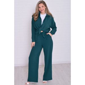 Костюм двойка женский 5352г костюмная ткань (р-ры: 42-56) изумруд