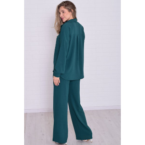 Костюм двойка женский 5352г костюмная ткань (р-ры: 42-56) изумруд