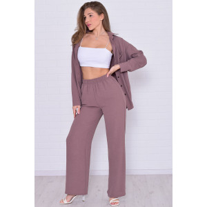 Костюм двойка женский 5352 костюмная ткань (р-ры: 42-56) мокко