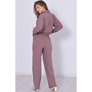 Костюм двойка женский 5352 костюмная ткань (р-ры: 42-56) мокко