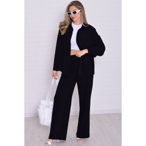 Костюм двойка женский 5352ж костюмная ткань (р-ры: 42-56) черный