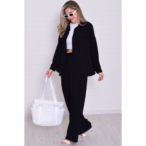 Костюм двойка женский 5352ж костюмная ткань (р-ры: 42-56) черный