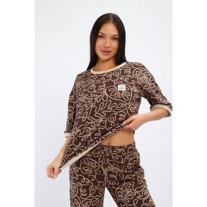 Костюм двойка женский К1364.1 кулирка (р-ры: 46-64)