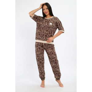 Костюм двойка женский К1364.1 кулирка (р-ры: 46-64)