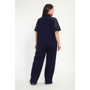 Костюм двойка женский К1375 креп-кружево (р-ры: 48-58)