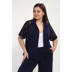 Костюм двойка женский К1375 креп-кружево (р-ры: 48-58)