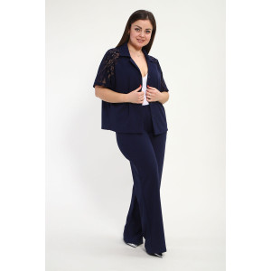 Костюм двойка женский К1375 креп-кружево (р-ры: 48-58)