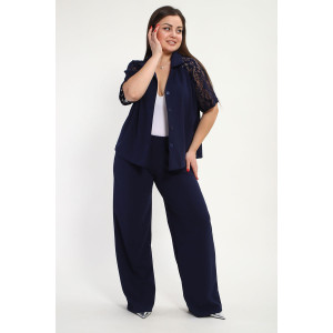 Костюм двойка женский К1375 креп-кружево (р-ры: 48-58)