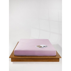 Простыня трикотажная на резинке сиреневый Простыня трикотажная на резинке сиреневый