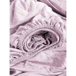 Простыня трикотажная на резинке сиреневый Простыня трикотажная на резинке сиреневый