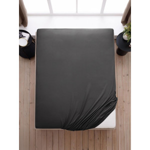 Простыня полиэстер на резинке "Серый бархат" Простыня полиэстер на резинке "Серый бархат"