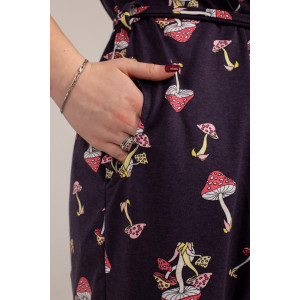 Пеньюар двойка женский КС-106 "Агата" кулирка (р-ры: 46-56) грибочки