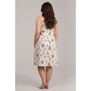 Пеньюар двойка женский КС-106 "Агата" кулирка (р-ры: 46-56) грибочки