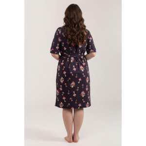 Пеньюар двойка женский КС-106 "Агата" кулирка (р-ры: 46-56) грибочки