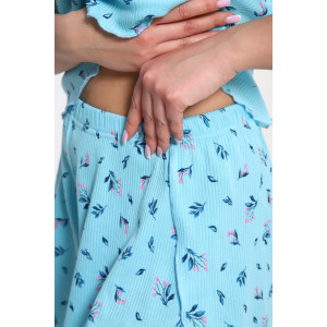 Пижама женская М445 "Шалунья" кашкорсе лапша (р-ры: 46-60) бирюза Пижама женская М445 "Шалунья" кашкорсе лапша (р-ры: 46-60) бирюза