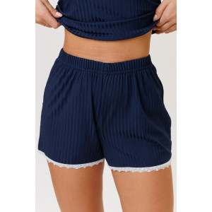 Костюм двойка женский №2267/2 лапша трикотажная (р-ры: 44-52) синий