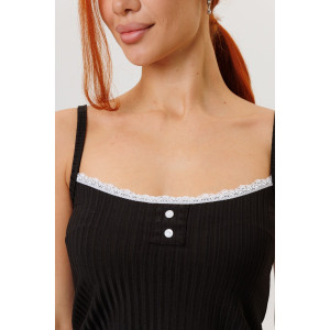 Костюм двойка женский №2267/1 лапша трикотажная (р-ры: 44-52) черный