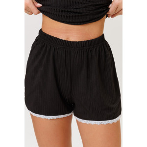 Костюм двойка женский №2267/1 лапша трикотажная (р-ры: 44-52) черный