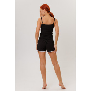 Костюм двойка женский №2267/1 лапша трикотажная (р-ры: 44-52) черный