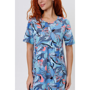 Платье женское №2175/1 кулирка (р-ры: 50-60) голубой Платье женское №2175/1 кулирка (р-ры: 50-60) голубой