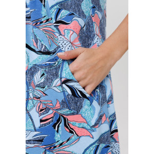 Платье женское №2175/1 кулирка (р-ры: 50-60) голубой Платье женское №2175/1 кулирка (р-ры: 50-60) голубой