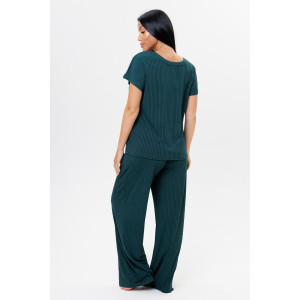 Костюм двойка женский 2217 лапша трикотажная (р-ры: 44-52) зеленый